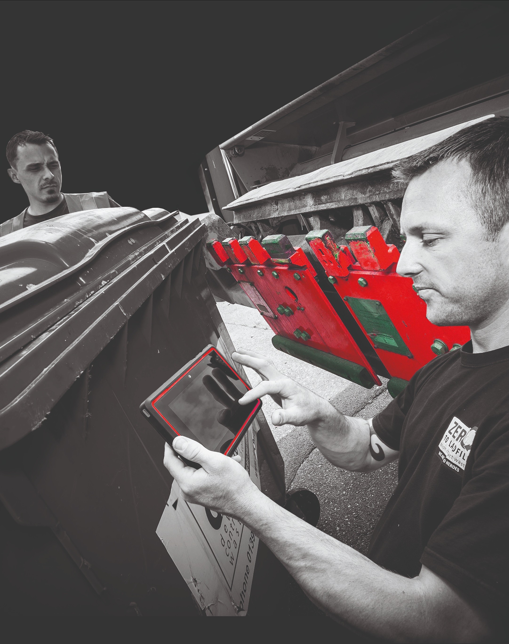 A image of a concrete sphere, balanced between two other larger spheres